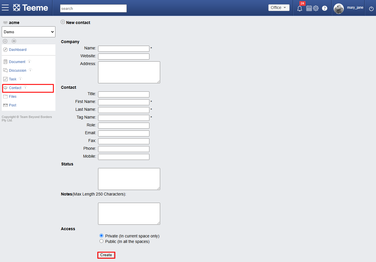 contact Feature 1