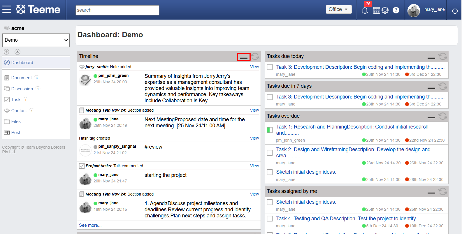 Dashboard Feature 2