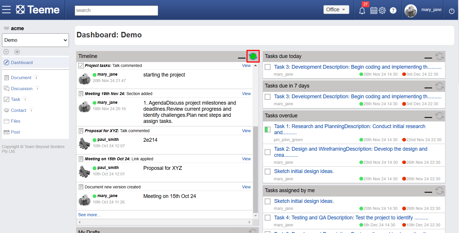Dashboard Feature 4