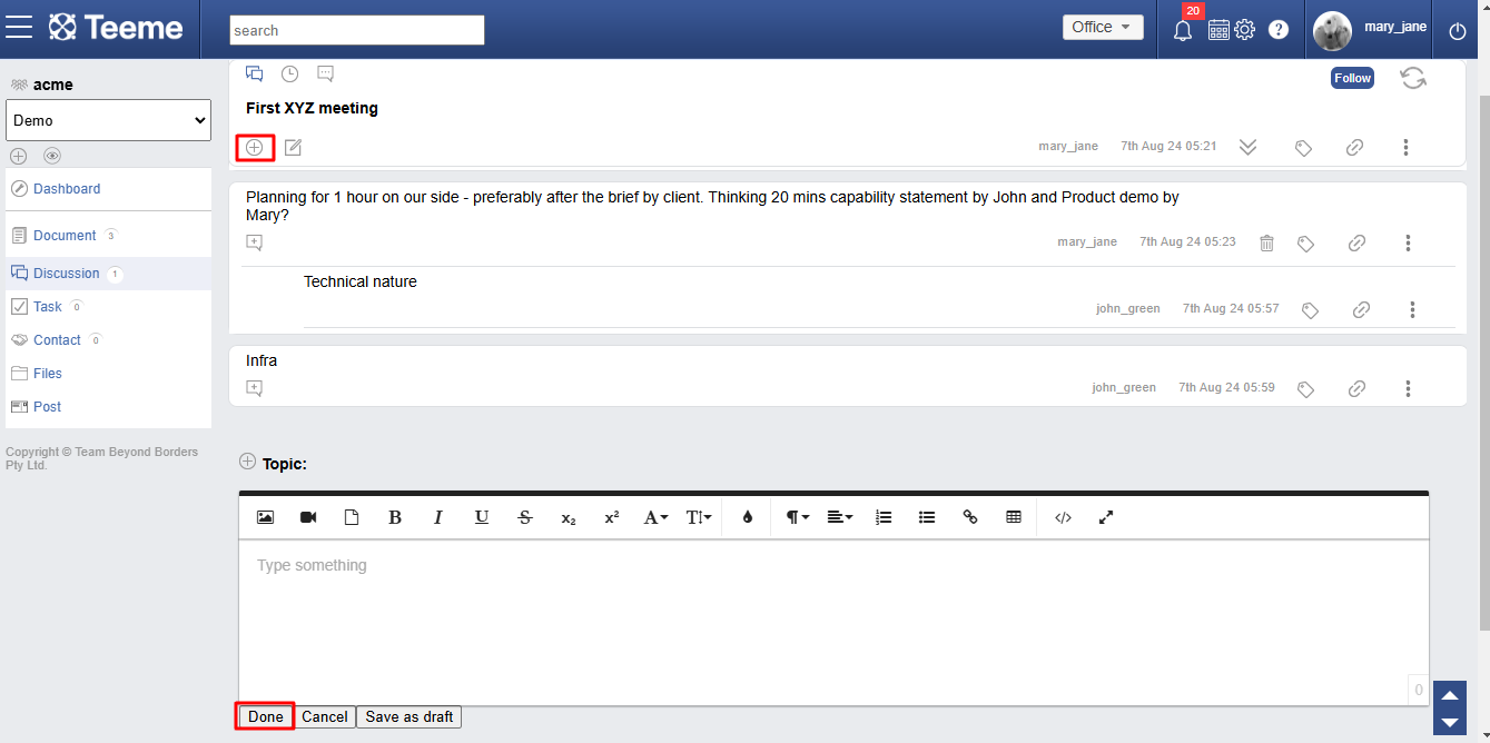 Discussion Feature 5