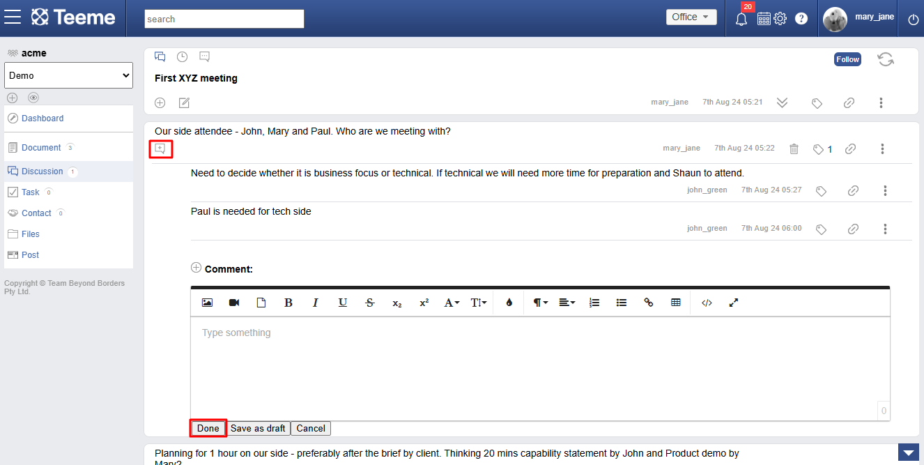 Discussion Feature 6