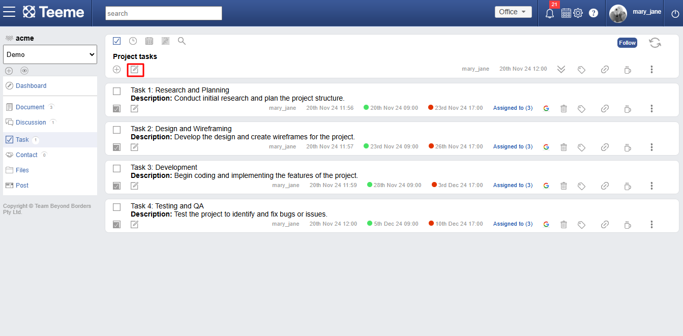 Task Feature 4