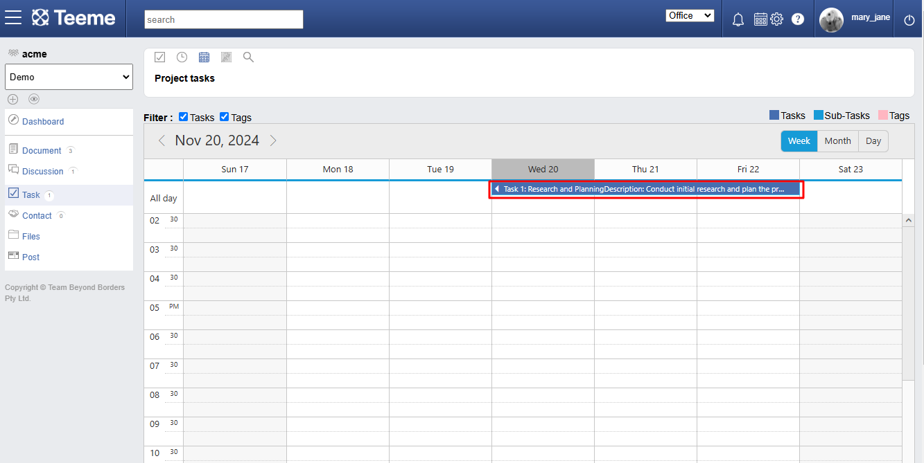 Task Feature 7