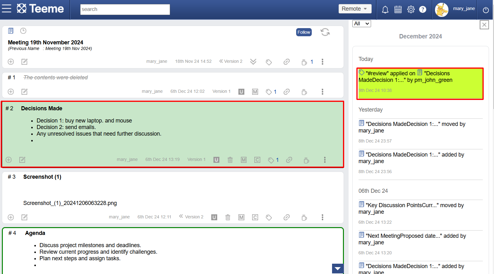 Timeline Feature 2